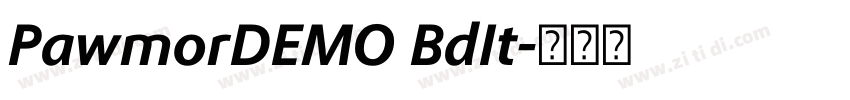PawmorDEMO BdIt字体转换 PawmorDEMO BdIt字体转换